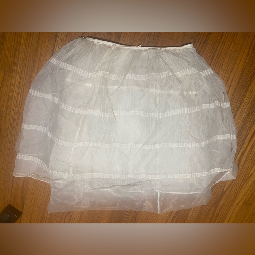 Helmut Lang Vintage 90’s Sheer Crinoline White Skirt